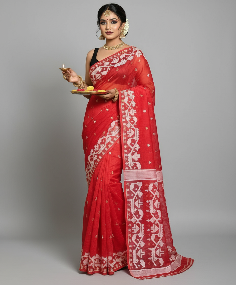 Meghbalika Dhakai Jamdani Saree