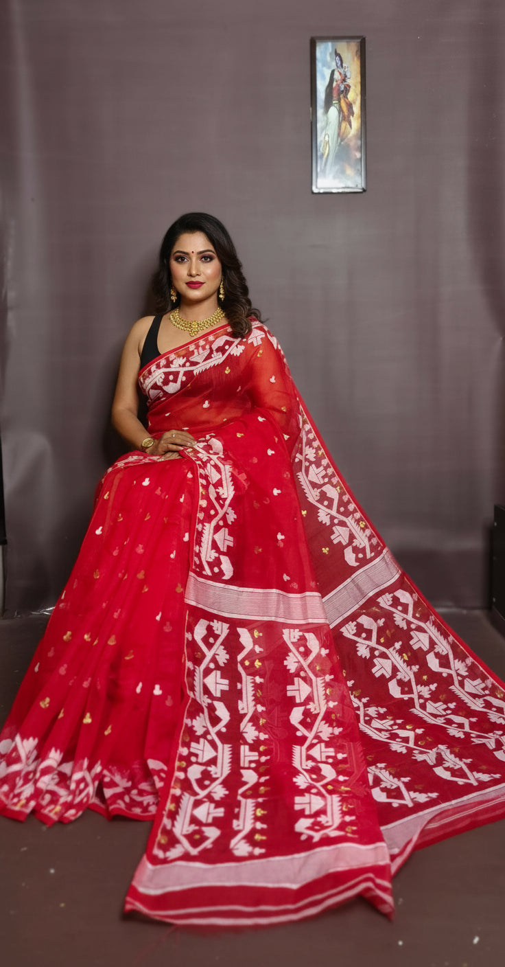 Meghbalika Dhakai Jamdani Saree