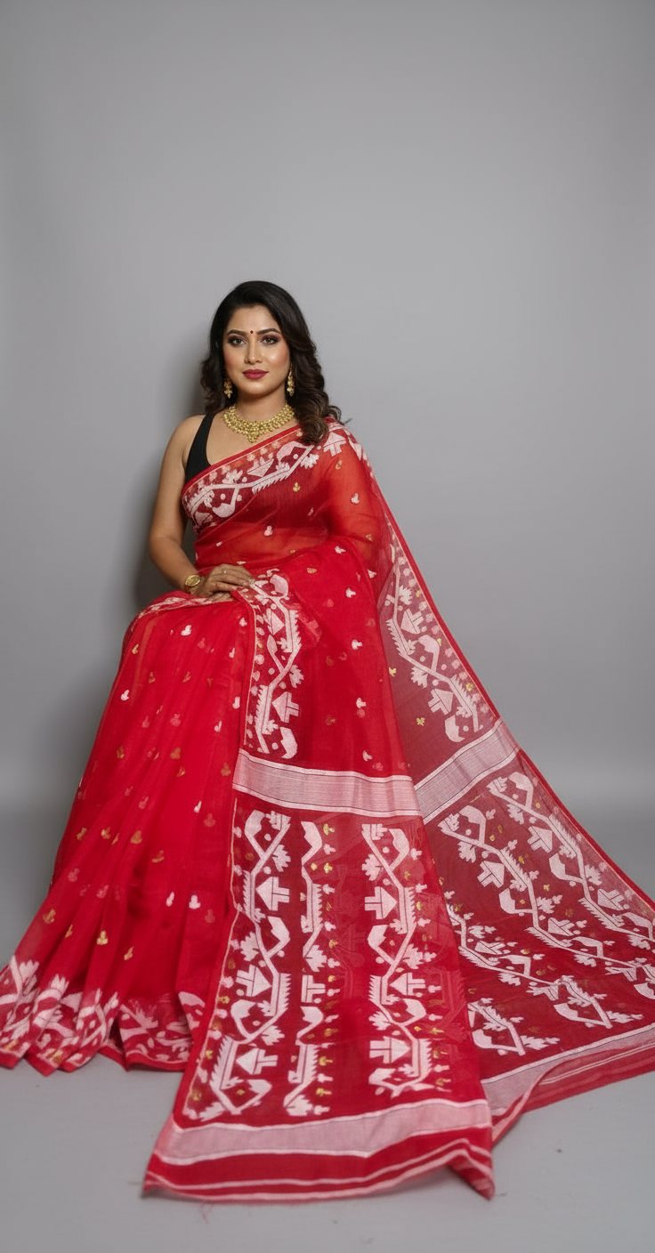 Meghbalika Dhakai Jamdani Saree