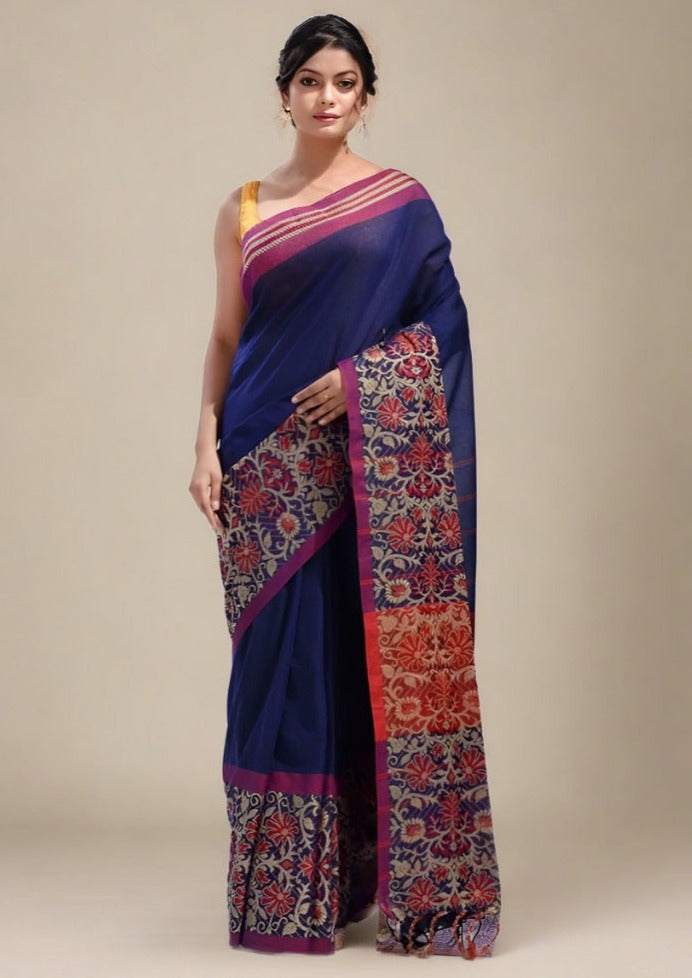 Sundaram Begum Puri Khadi Cotton Saree