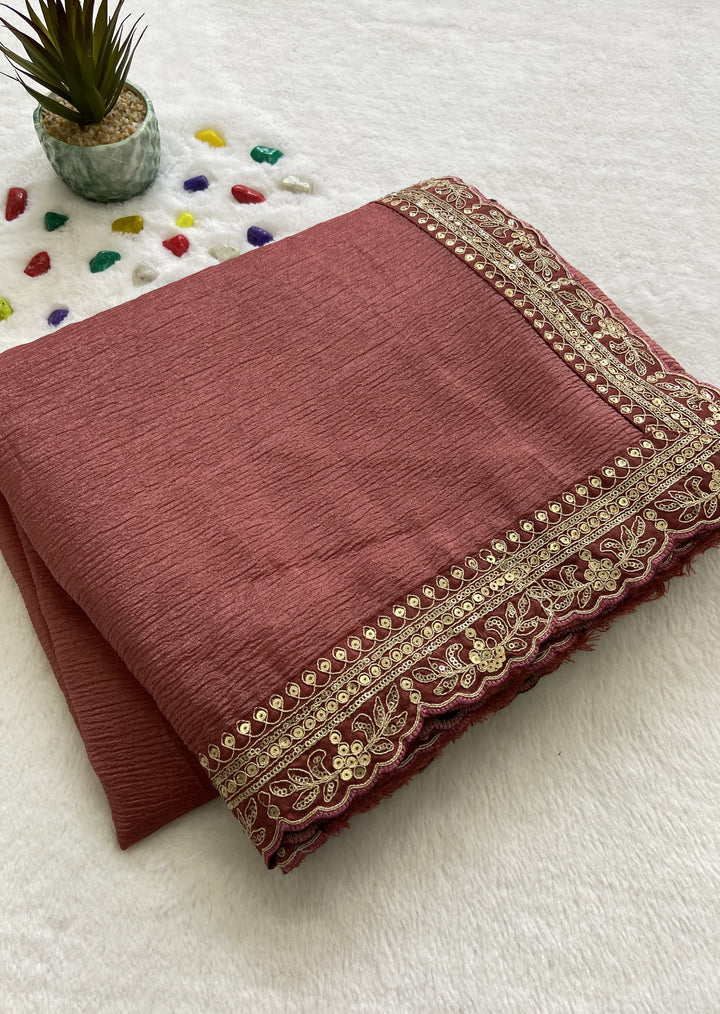 Epitome Of Elegance (Crush Silk Saree)