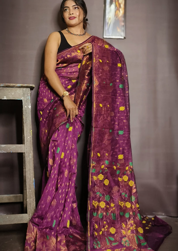 Priyambada Cotton Jamdani Saree