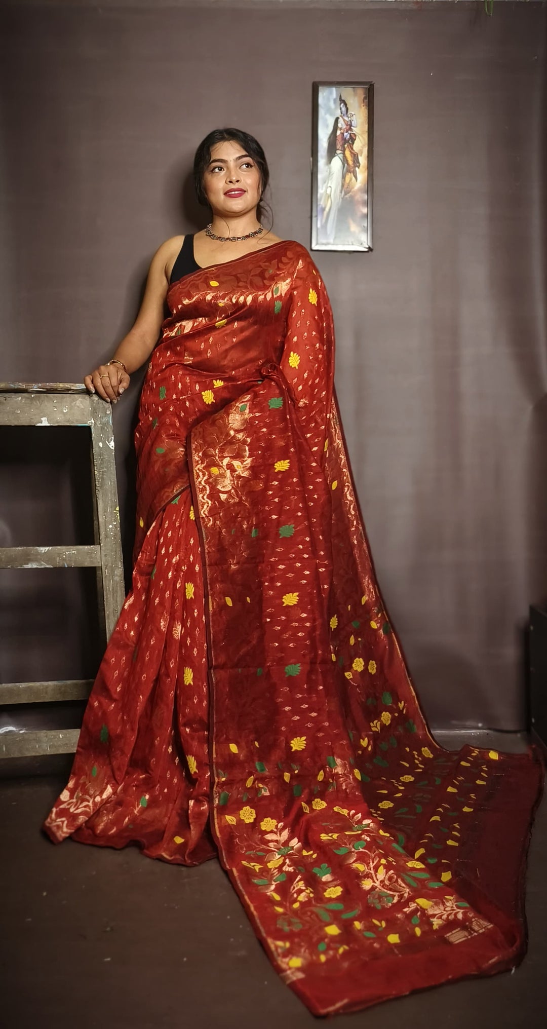 Priyambada Cotton Jamdani Saree