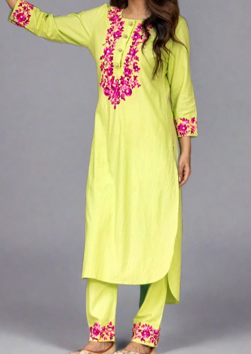 Old Glacial Rayon Kurti Set