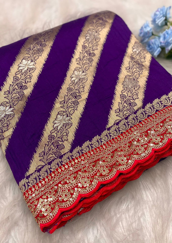 Hype The Stripe Banarasi Pattu Saree