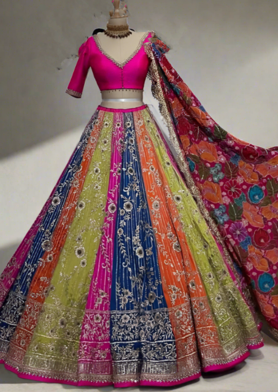 Dye To Dye Splash Designer lehenga