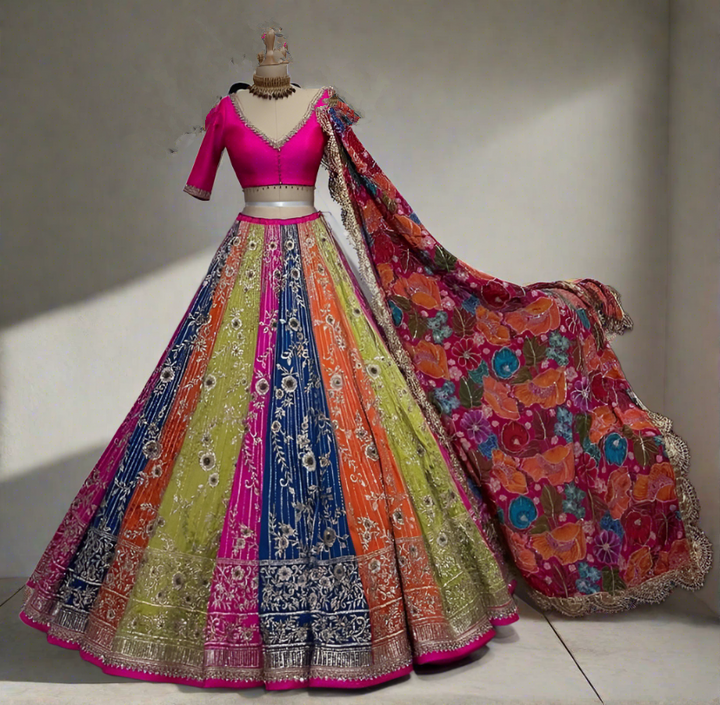 Dye To Dye Splash Designer lehenga