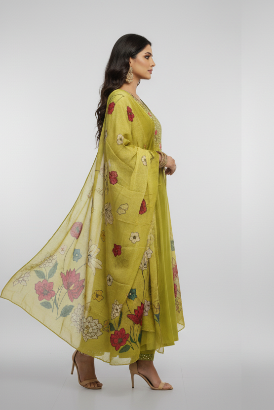 Cold Street Silk Kurti Set