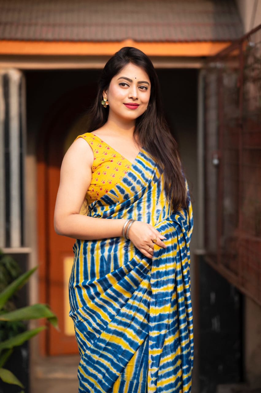 Double Tick (Chanderi Saree)