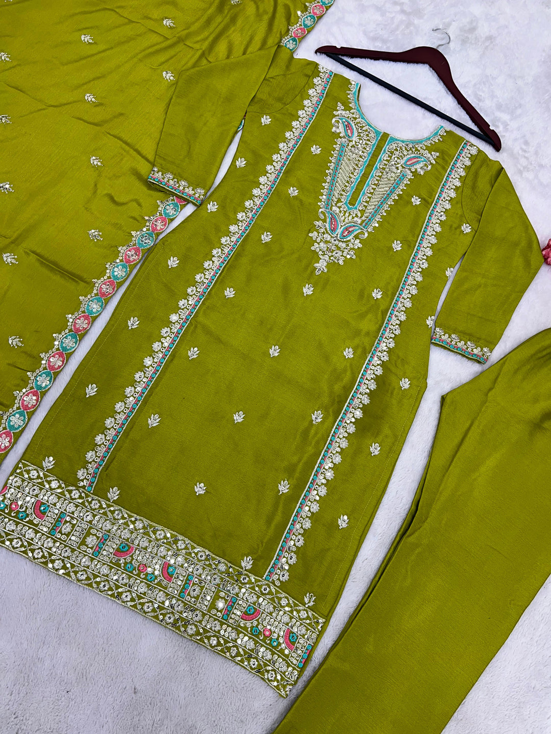 Extra Sparkly Silk Kurti Set