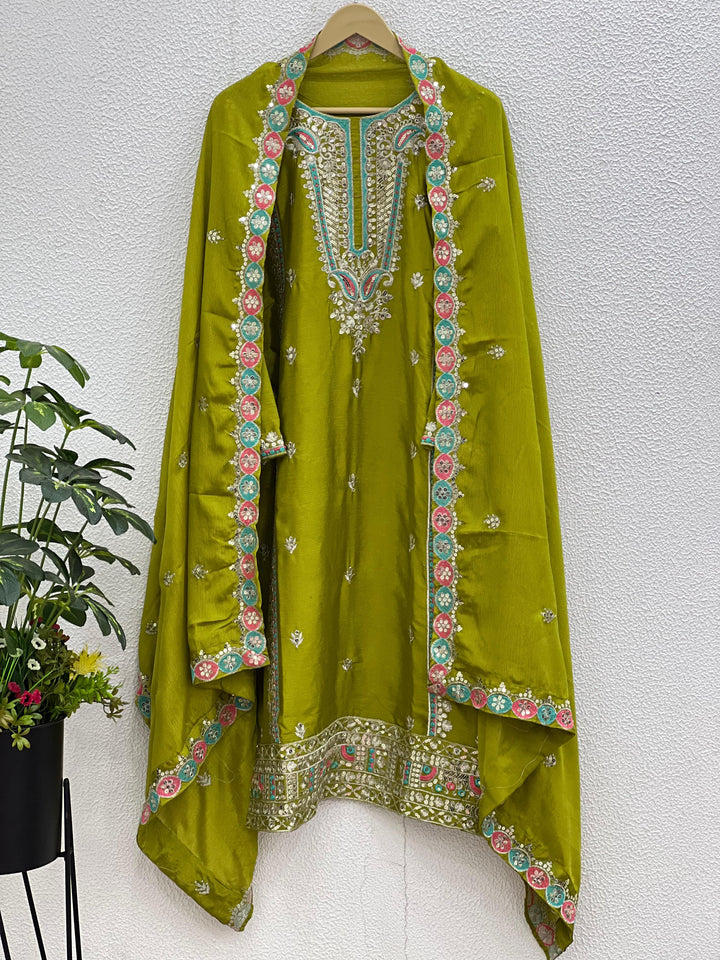 Extra Sparkly Silk Kurti Set