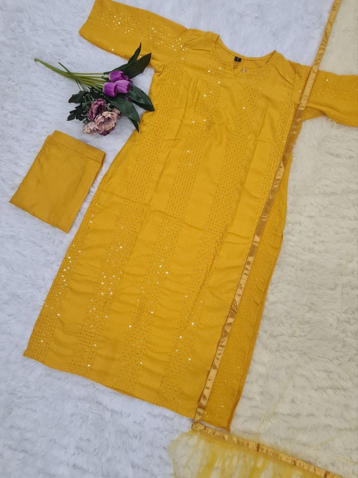 Heavenly Creation Rayon Kurti Set