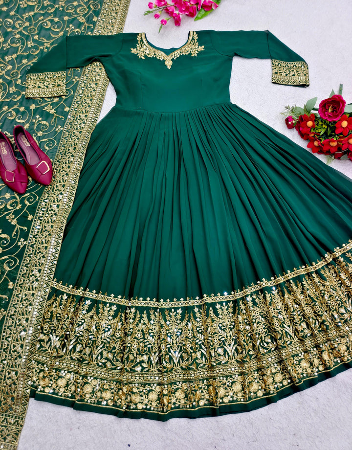 Poetic Folk Georgette Gown