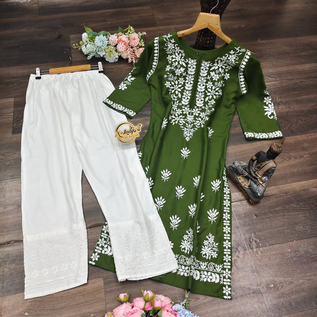 Mood Booster Rayon Kurti Set