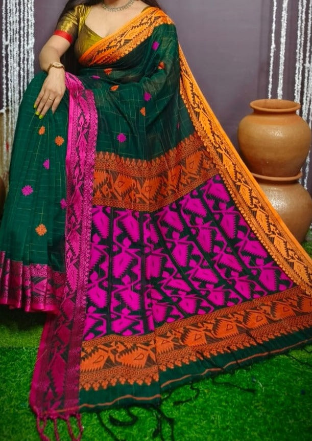 Stotram - Melodically Sung Cotton Banarasi Saree