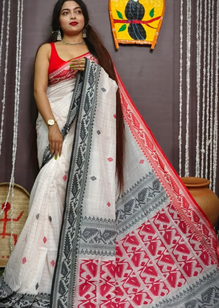 Stotram - Melodically Sung Cotton Banarasi Saree