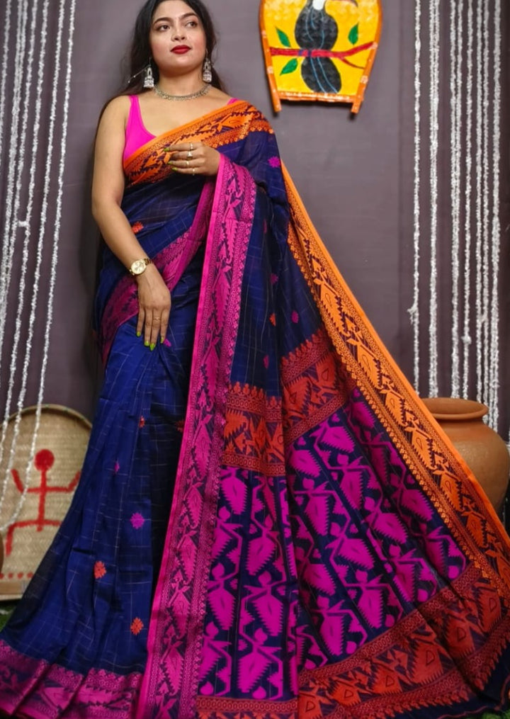 Stotram - Melodically Sung Cotton Banarasi Saree