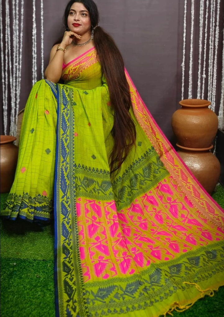 Stotram - Melodically Sung Cotton Banarasi Saree