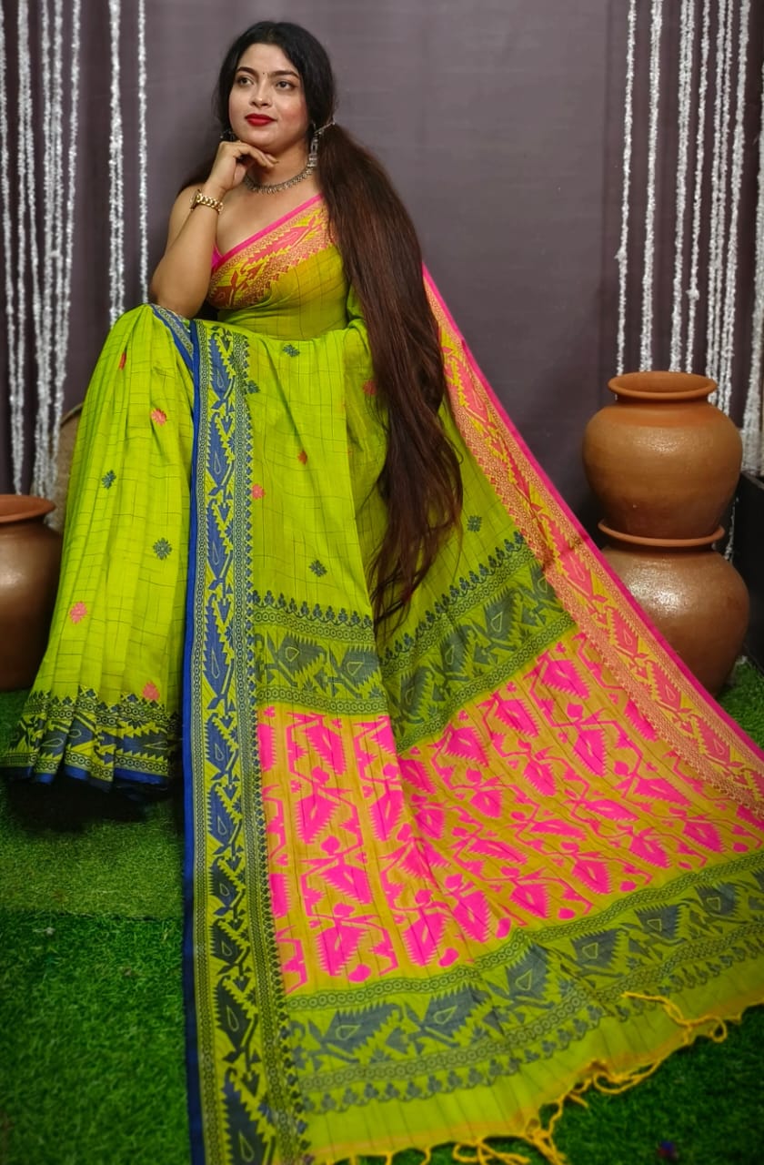 Stotram - Melodically Sung Cotton Banarasi Saree