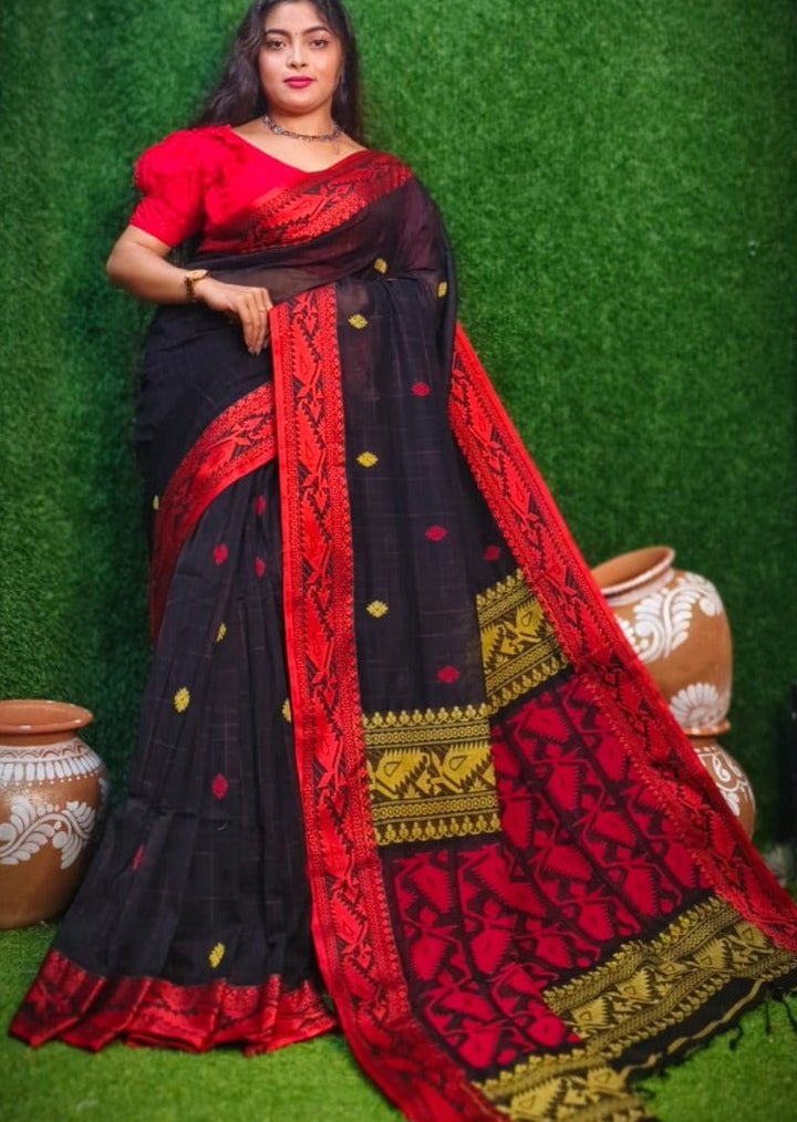 Stotram - Melodically Sung Cotton Banarasi Saree