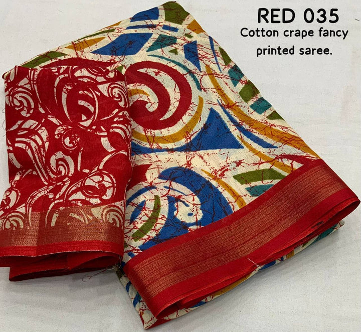 Day-To-Day Wear Saree (Cotton Crape )