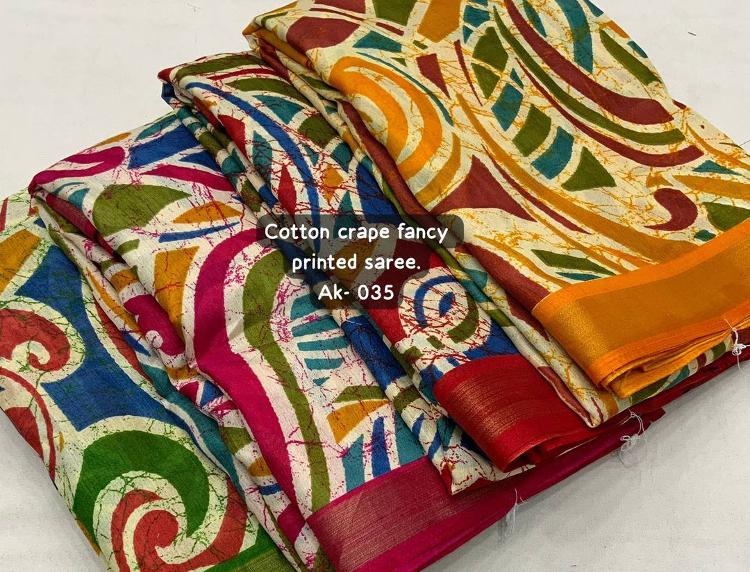 Day-To-Day Wear Saree (Cotton Crape )