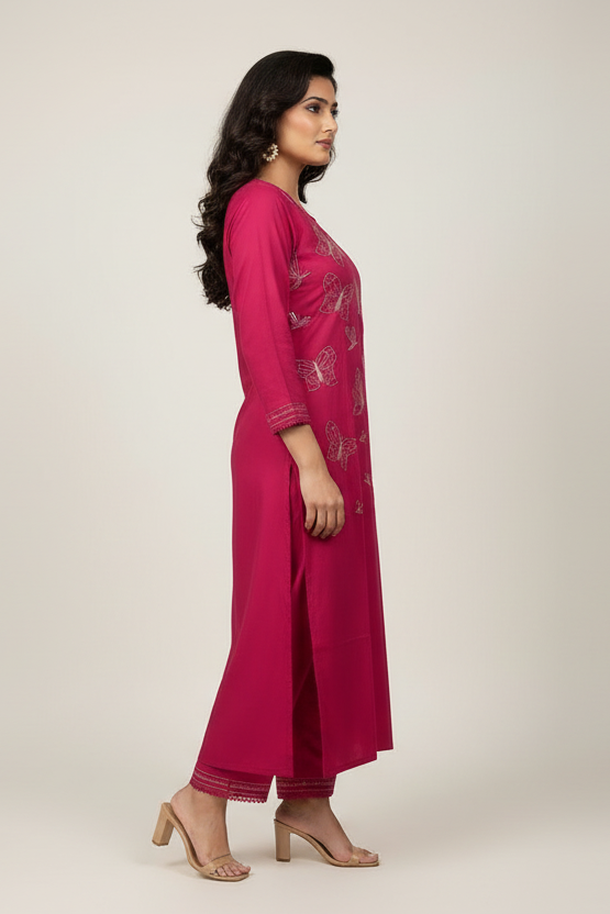 Fluffy Moments Cotton kurti Set