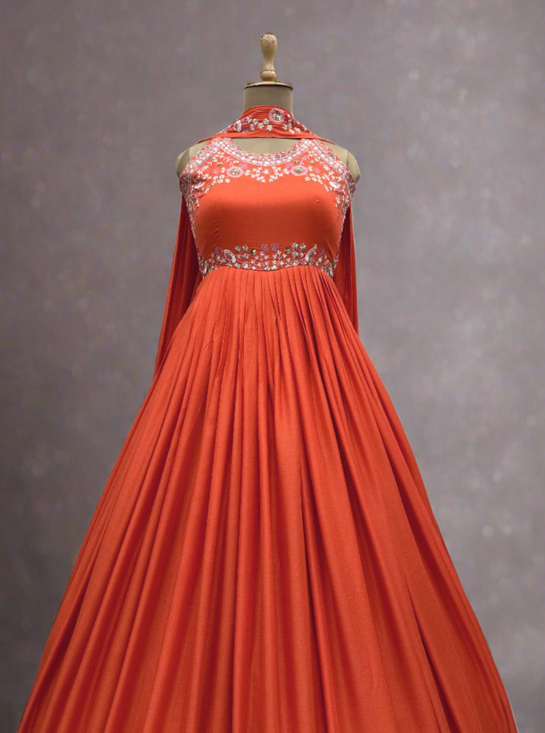 Rocking Orange Muslin Gown