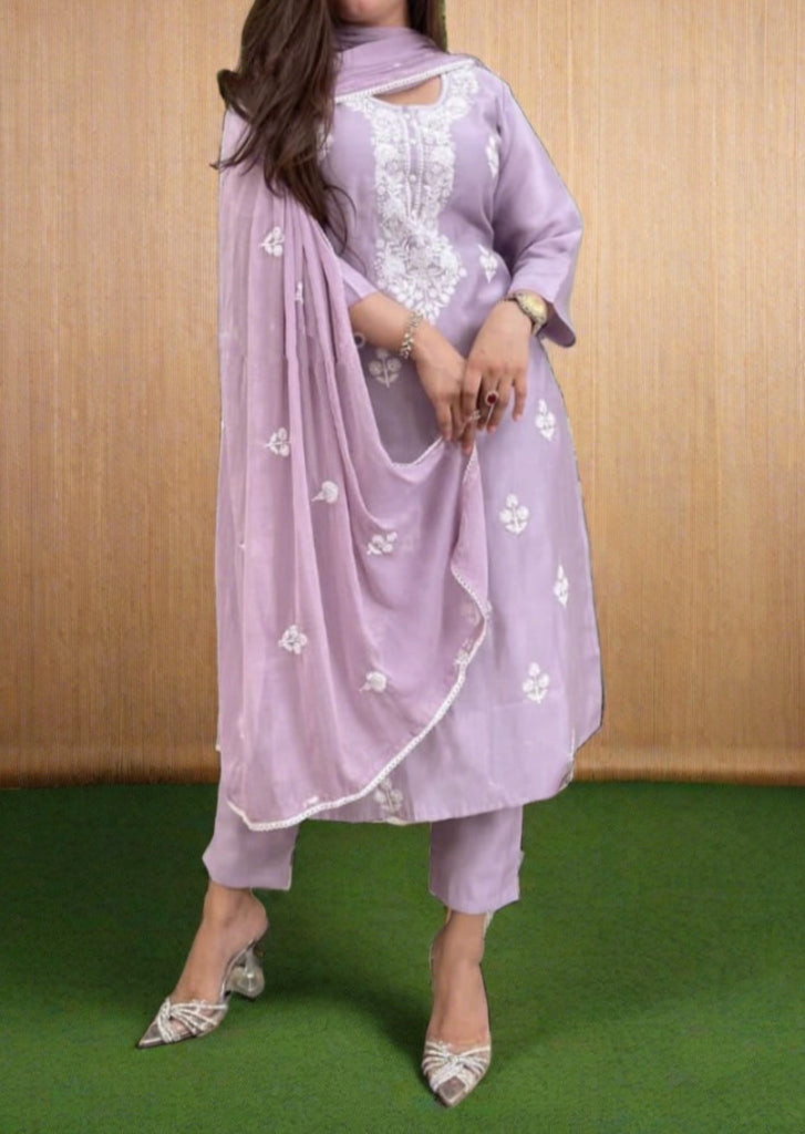 Lavender Dreams Rayon Kurti Set