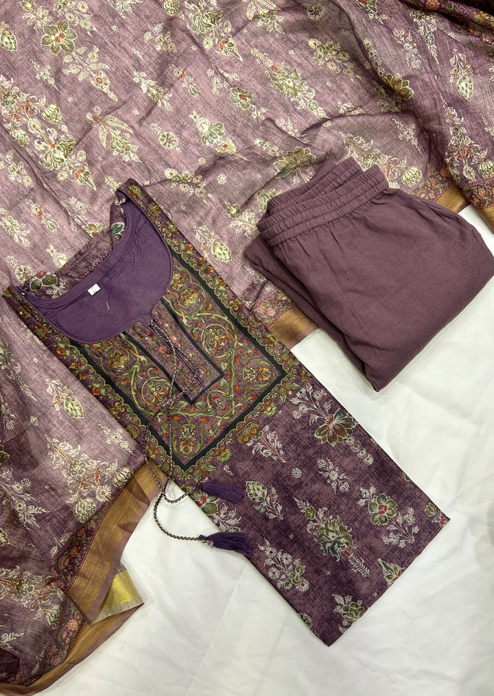 Oh-so comfortable( Chanderi Silk Kurti Set)