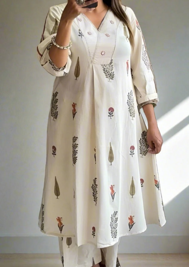 Streak Of Light Cotton Kurti