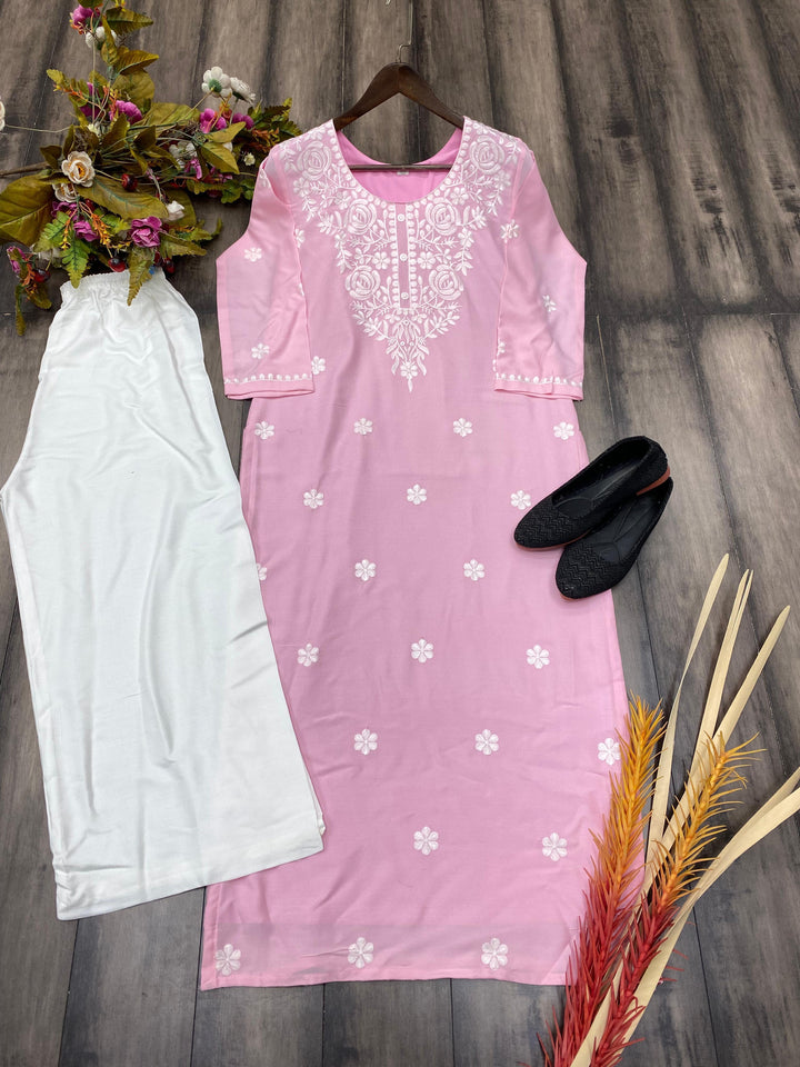 Bouquet Of Dreams Rayon Kurti Set