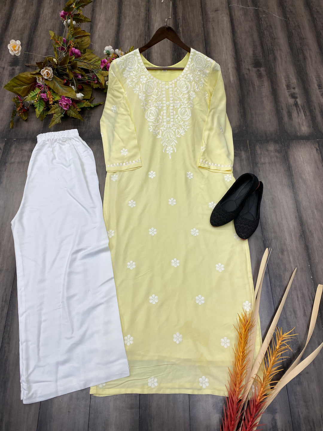 Bouquet Of Dreams Rayon Kurti Set