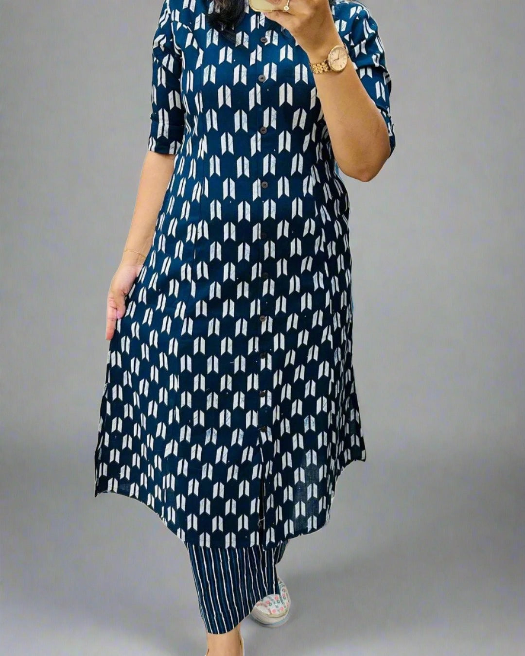 Walk Alone Cotton kurti Set