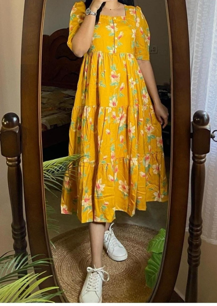 Yellow River Cotton Dress