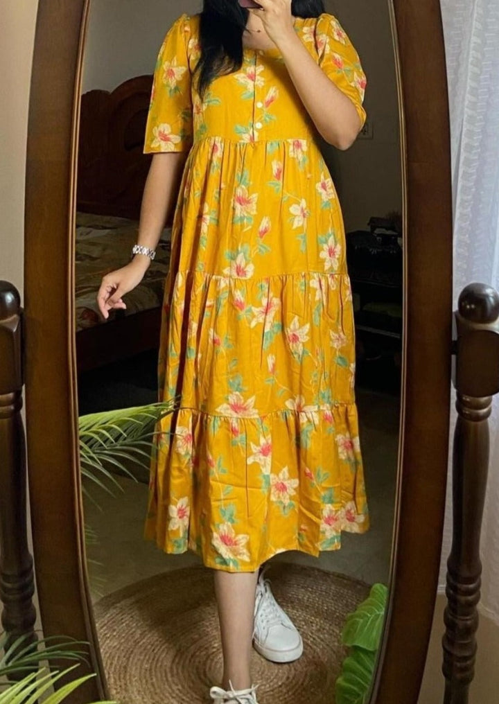 Yellow River Cotton Dress