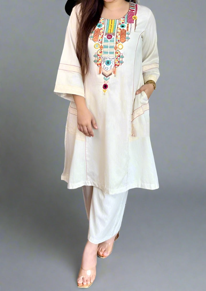 Extra Miles Cotton Kurti Set