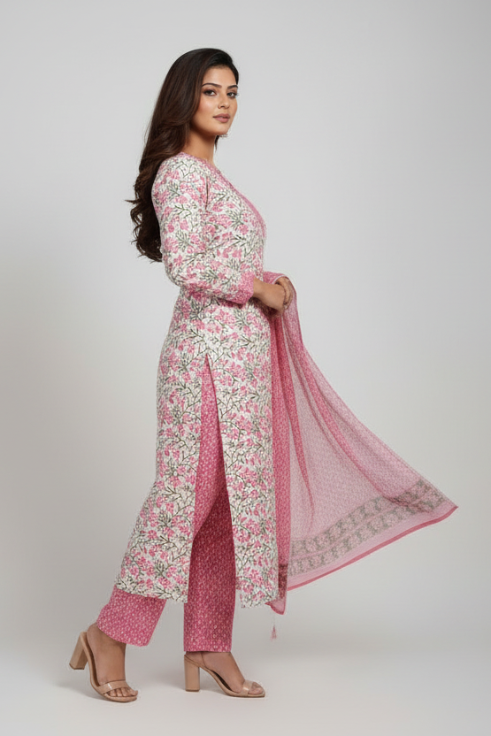 Jaipur Kurta Pant Dupatta Set