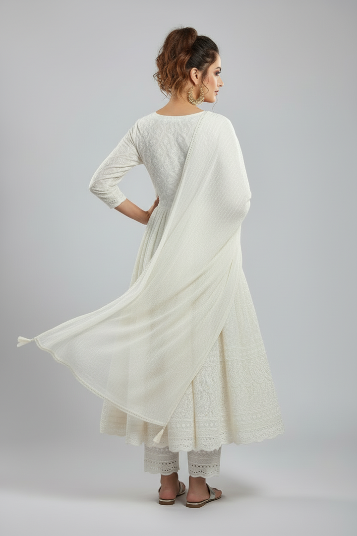Winsome Cotton Chikankari kurti