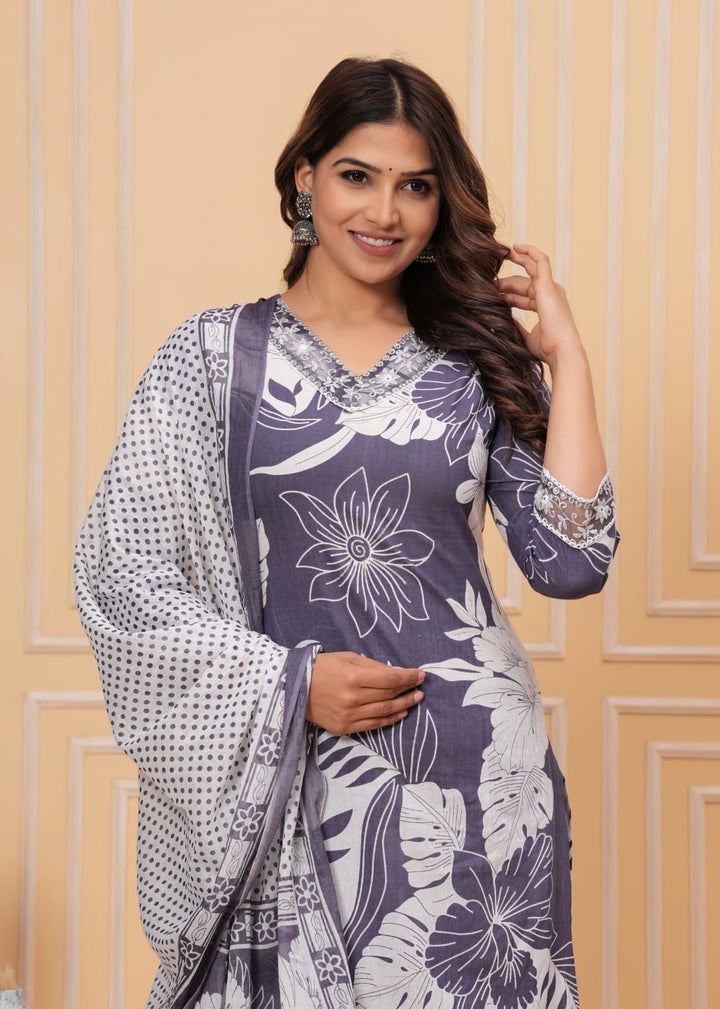 Loud Thoughts Cotton Kurti Set