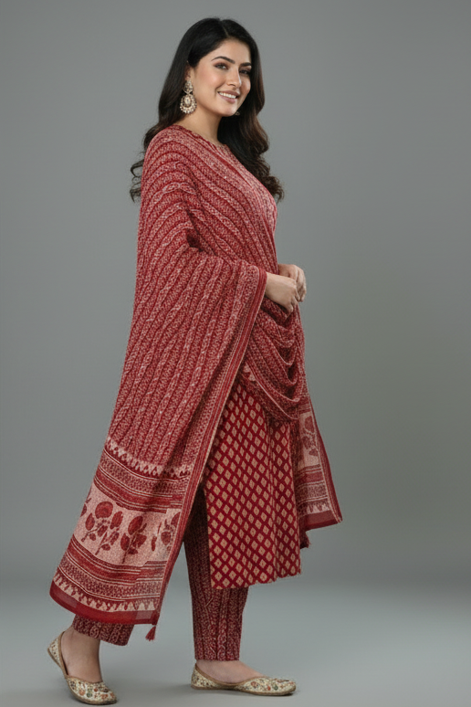 Lucky Enough Cotton Kurti Set