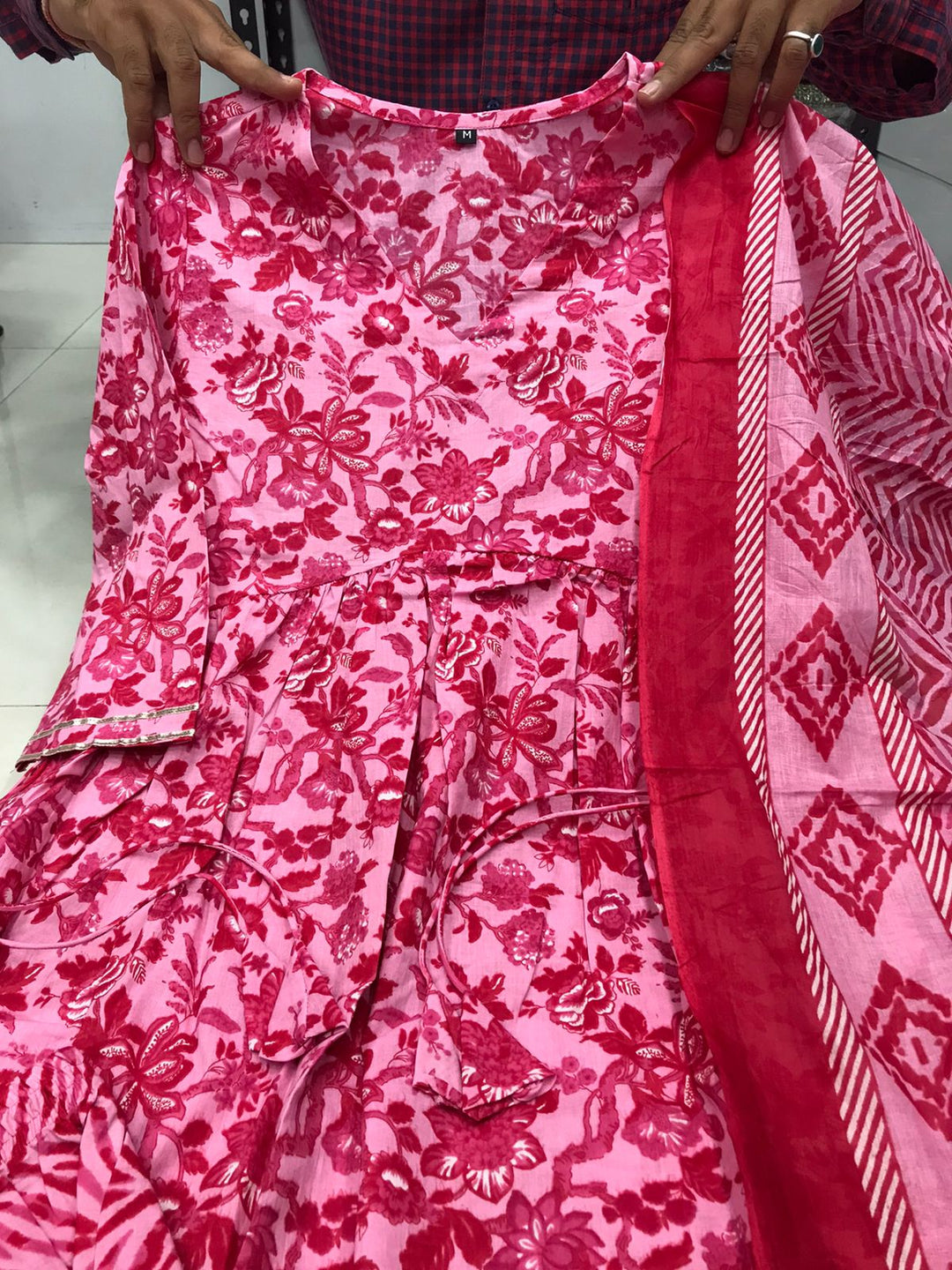 Mera Wala Pink  Cotton Kurti Set