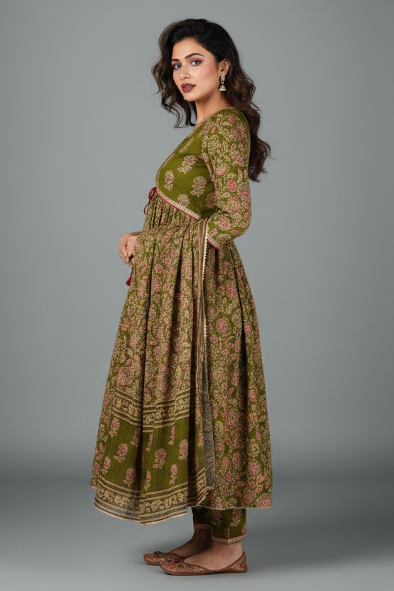 Art Of Subtleness Cotton Kurti Set