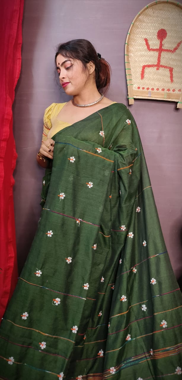 Anahita Bengal Shiuli khadi Saree