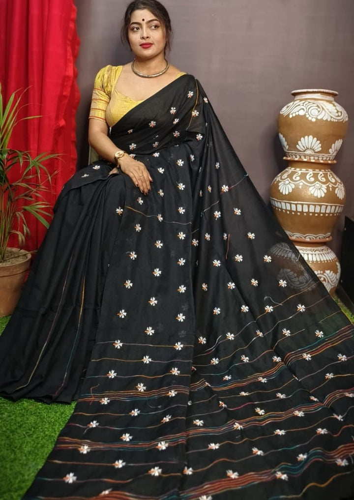 Anahita Bengal Shiuli khadi Saree