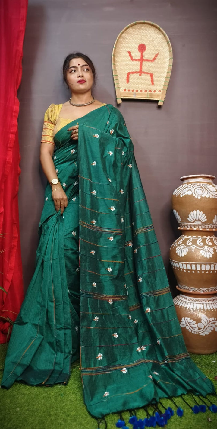 Anahita Bengal Shiuli khadi Saree