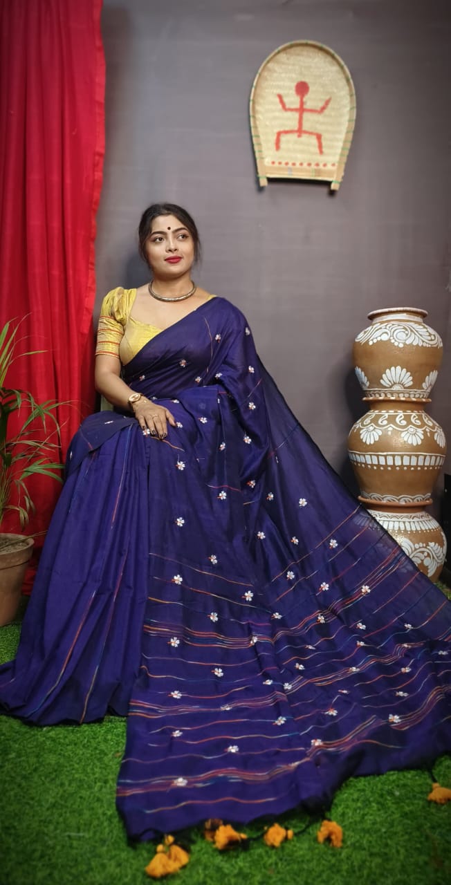 Anahita Bengal Shiuli khadi Saree