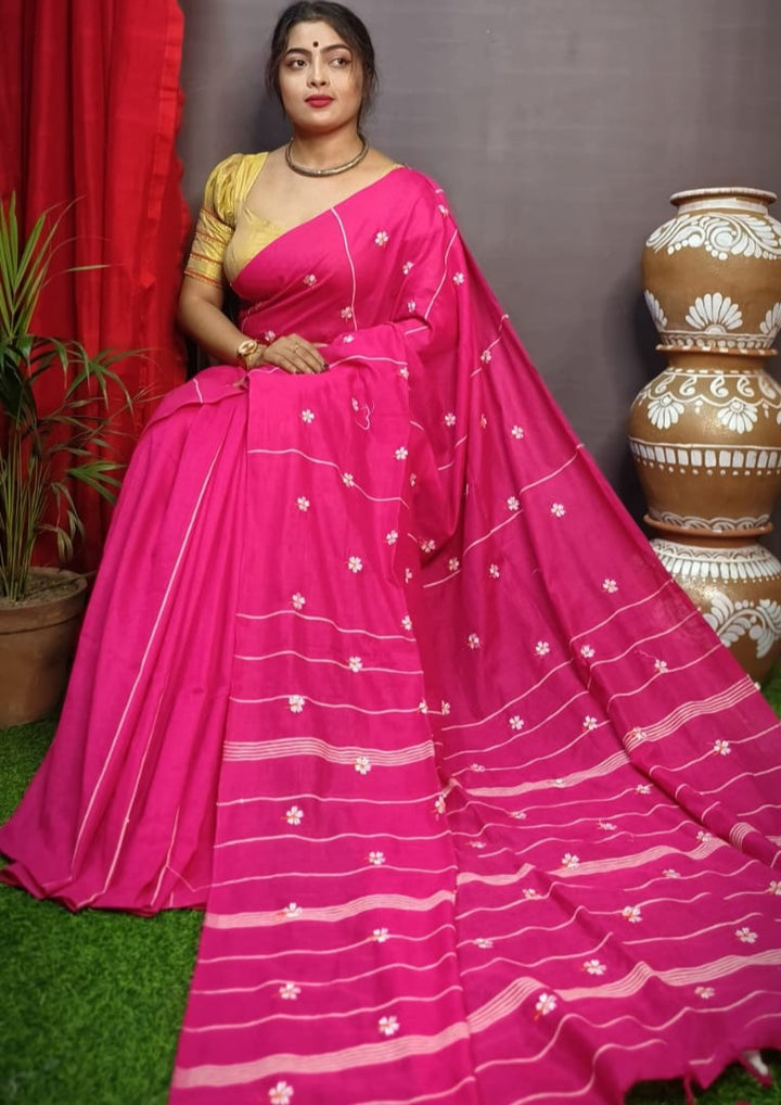 Anahita Bengal Shiuli khadi Saree