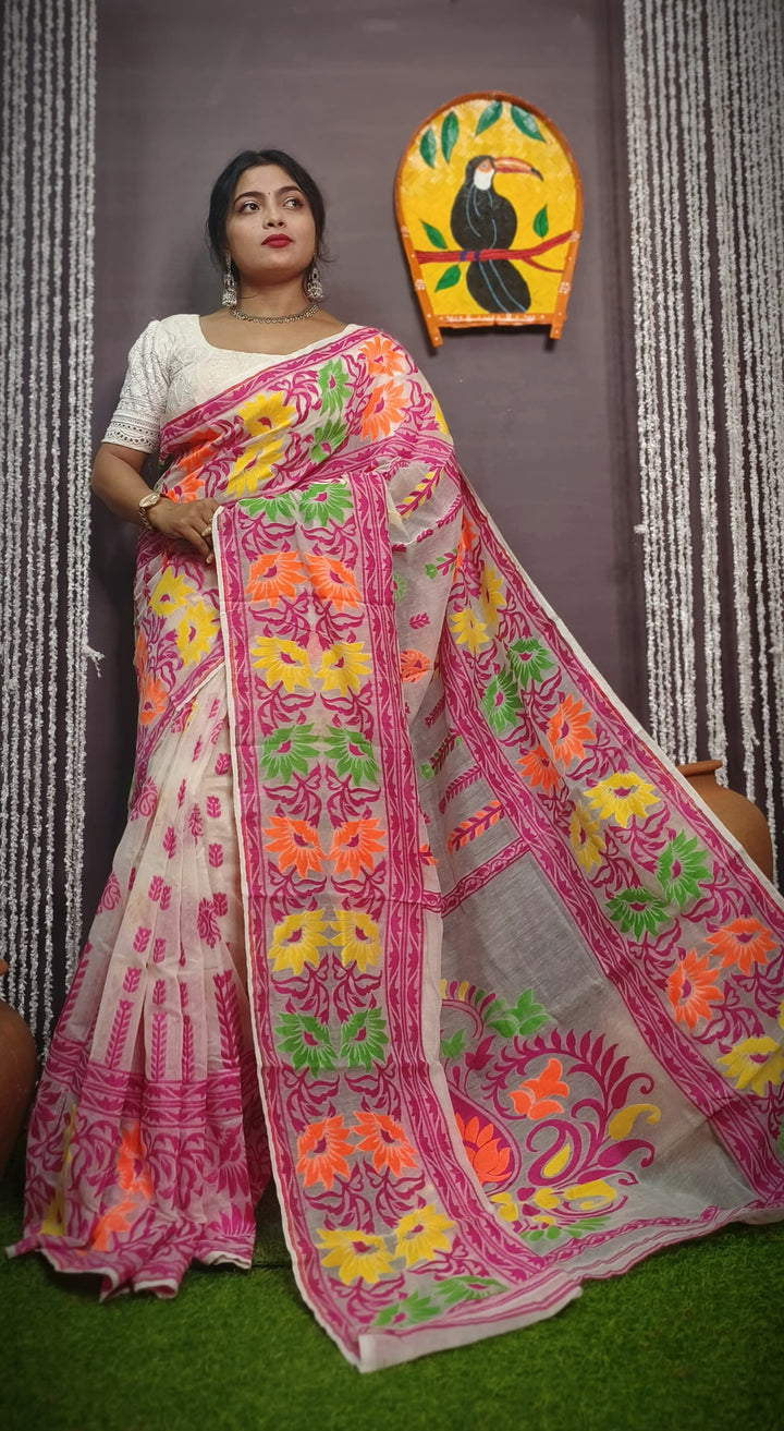 Charulata Dhakai Jamdani Saree