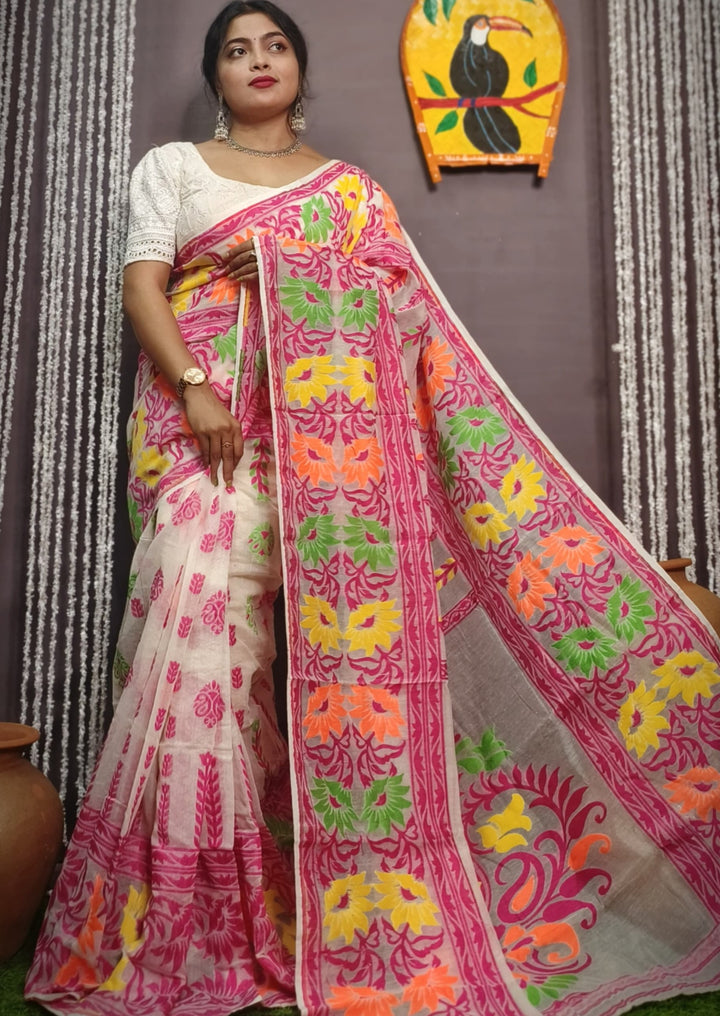 Charulata Dhakai Jamdani Saree